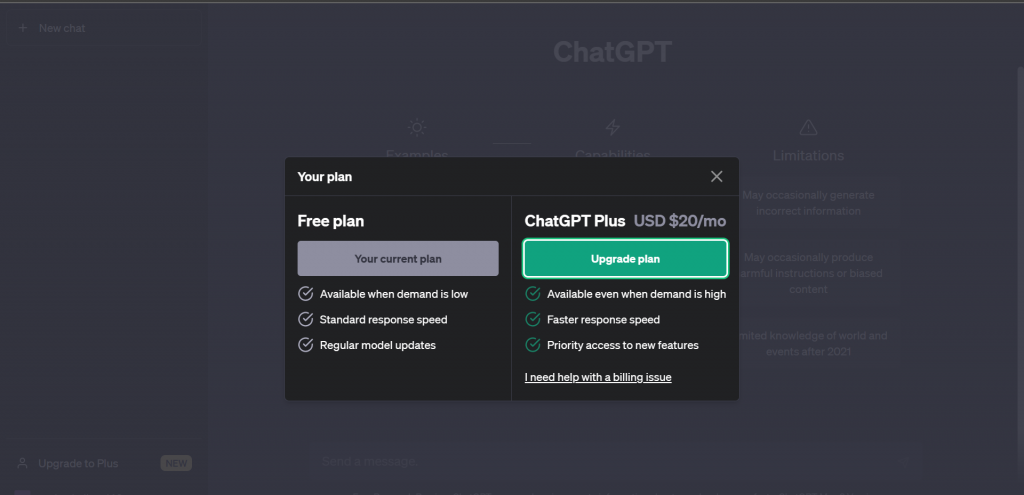steps to Subscribe to ChatGPT Plus