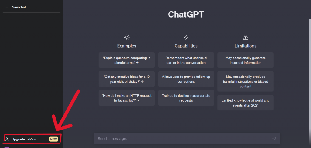 steps to Subscribe to ChatGPT Plus