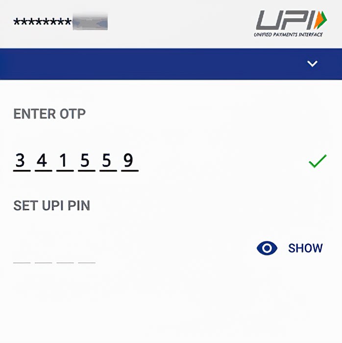 Set up UPI PIN