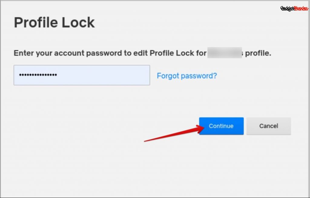 Netflix profile lock