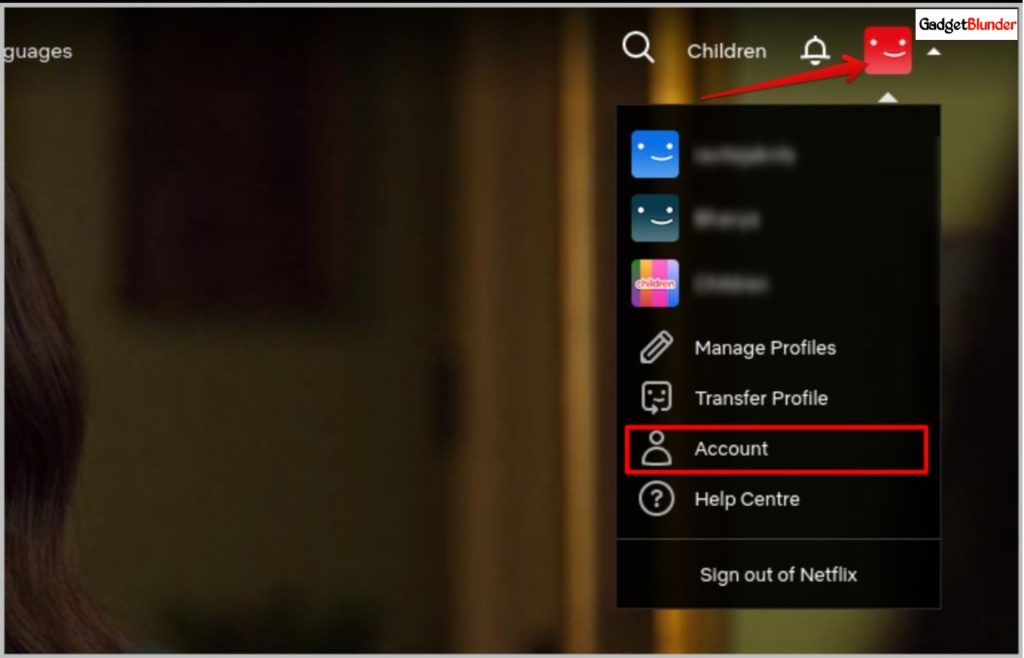 Netflix profile settings