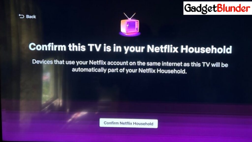 set up or update Netflix Household Step-2