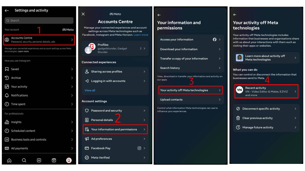 How to access Your Off-Meta Activity on Instagram